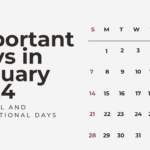 Important Days in January 2024