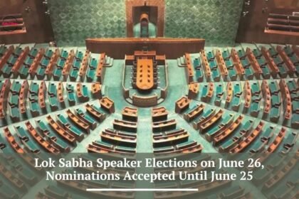 Lok Sabha Speaker Elections on June 26